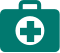 Icon of medical bag with + symbol