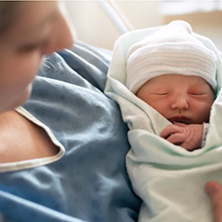 woman with newborn